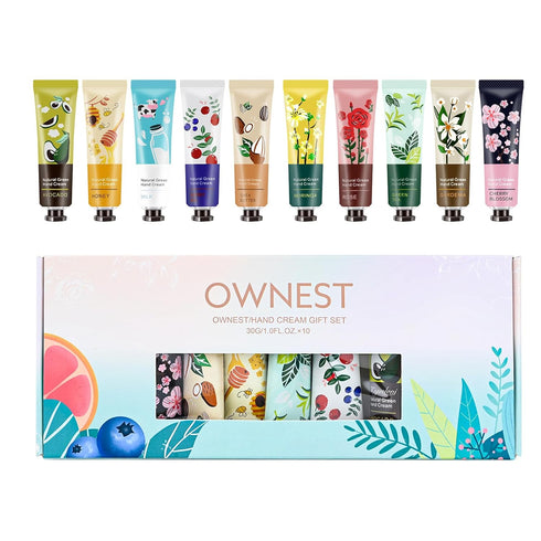 Ownest 10 Pack Hand Cream Kit, Plant Fragrance Moisturizing Hand Care Cream, Travel Size, Best Gift Kit