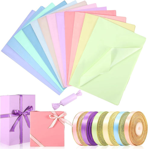 Kolldenn Gift Wrapping Crafts Set 120 Sheets Multicolor Tissue Paper 20 x 28