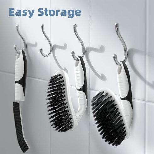 Set, 3 Cleangor Scrub Brush Heavy Duty Scrub Brushes Crevice Cleaning Brush with Stiff Bristles, Different Brushes