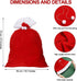 Shappy 2 Pcs Christmas Velvet Santa Claus Bags, Large 20 x 28 Inch Gift Sack with Drawstring for Xmas Presents (Red)