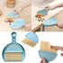 Broom and Dustpan Set - 4 Pcs Cleaning Brushes, Tweezers, Tongs, Mini Kit for Home, Kitchen