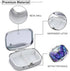 WATASAA 2-Compartment WATASSA Pill Box with Animal Style Mirror All-in-One Portable Medicine Organizer, Marble Pattern