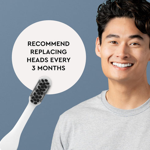 Boka Pocket Replacement Toothbrush Heads for Sonic Powered Electric Travel Toothbrush, 2 Heads