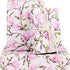 100 Sheets Pink Magnolia Flowers Printed Tissue Paper, Floral Pattern and Leaves Art Decorative Tissue for Gift Wrapping