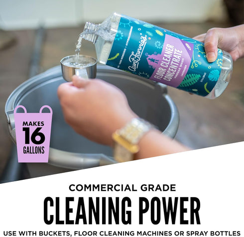 Aunt Fannie's 32 oz Ultra Concentrated Floor Cleaner Vinegar Wash - Multi-Surface Cleaner Makes 16 Gallons, Lavender