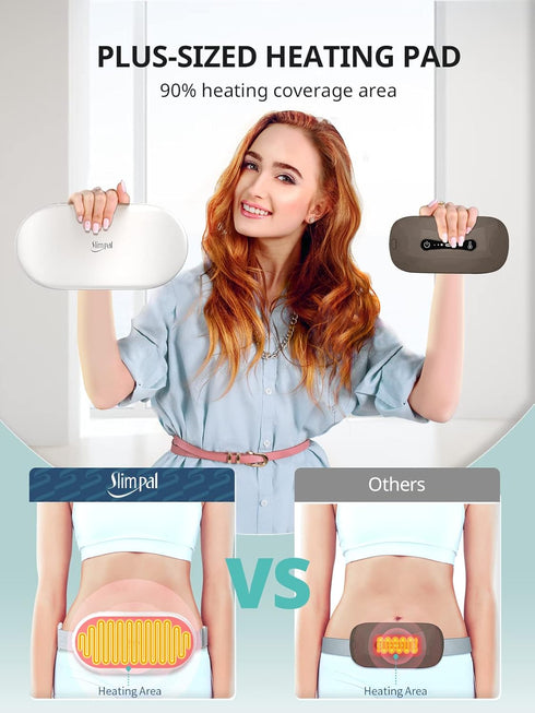Slimpal Heating Pad for Period Cramps & Back Pain, Plus-Sized Electric Heating Pad, Portable Menstrual Heat Belt
