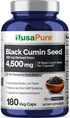 NusaPure Full Spectrum Black Cumin Seed 10:1 Extract - 450 mg Equivalent to 4,500mg, 180 Veggie Powder Caps