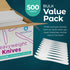 Heavy Duty Plastic Knives, Disposable Plastic Utensils for Parties, Celebrations, and Events, Pack of 500