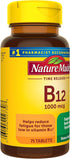 Nature Made Vitamin B12 1000 mcg, Dietary Supplement For Energy Metabolism Support, 75 Time Release Tablets, 75 Day