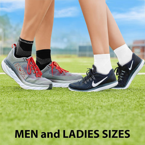 TechWare Pro Plantar Fasciitis Socks Cushion Ankle Compression Socks Women & Men. Achilles Tendonitis Brace & Arch