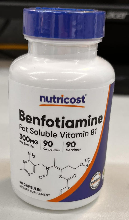Nutricost Benfotiamine 300mg, 90 Capsules - Vegetarian Friendly, Gluten Free, Non-GMO