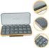 Ipetboom Portable Weekly Pill Organizer Compartments PP Abs Material Travel Medicine Storage Box for Daily Use