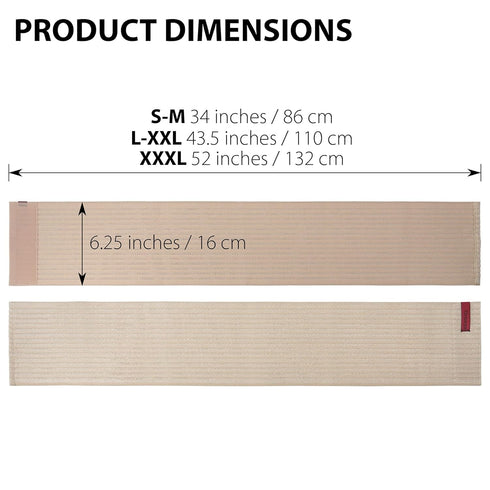 ORTONYX 6.25" Abdominal Binder for Men and Women, Postpartum Post-operative Support Belt, 524006 Beige 3XL