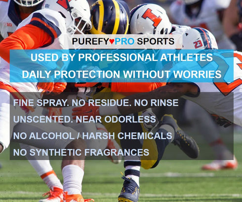 Purefypro Sports Equipment Disinfectant Spray - (3.4oz, 2pk) TSA Travel Size, Kills 99.9999% Viruses and Fungi