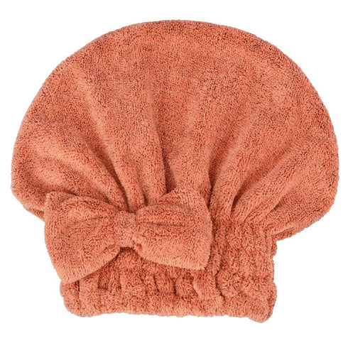 Microfiber Hair Drying Towels, Head Wrap with Bow-Knot Shower Cap, Hair Turban for Curly Long & Wet Hair