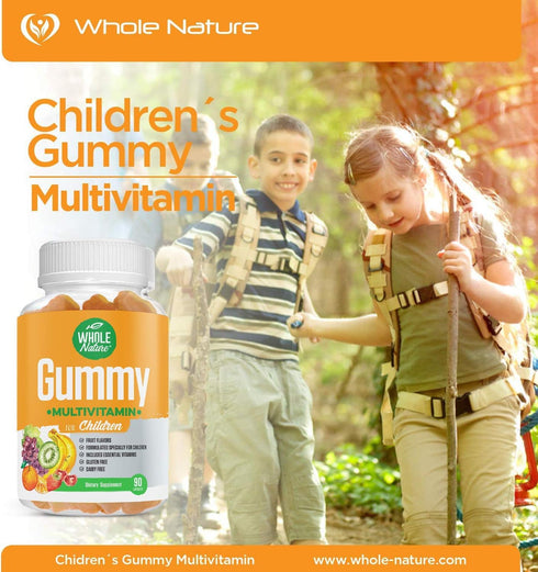 Kids Gummy Multivitamin - 90 Gummies, Complete Daily Essentials Vitamins and Minerals, Fruit Flavor, Gluten Free