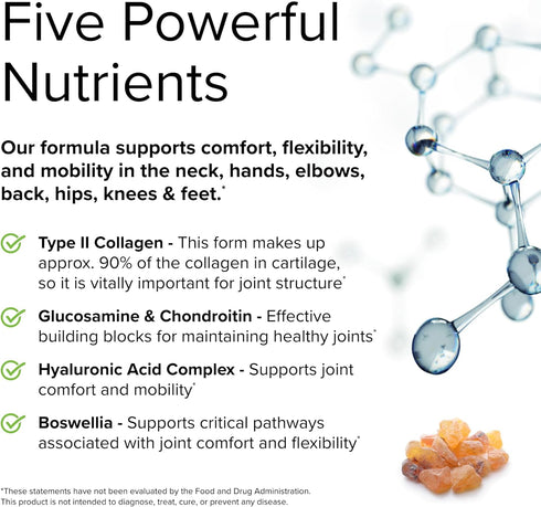 Terry Naturally Be Mobile - Joint Support Supplement with Type II Collagen, Glucosamine & More - 60 Capsules