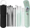 12 Pcs Ear Pick Earwax Removal Kit - Stainless Steel Earwax Removal Tool with Leather Storage Box