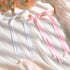 VOBOBE 4PCS Hair Bows for Girls Women, Solid Satin Tassel Bowknot Hair Clips with Long Tail (Pink+White)