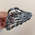 Metal Skull Hand Hair Clip, 1 Pcs Gunmetal Hair Claw Clip for Thin Hair, Punk & Y2K Style