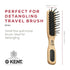 Kent PF21 Narrow Cushion Paddle Brush, Taming Fine Pins, Detangling Long, Thick and Curly Hair, Made in England