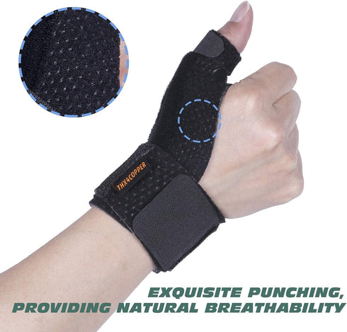THX4COPPER Reversible Thumb & Wrist Stabilizer Splint for Pain Relief, Arthritis, Carpal Tunnel, L-XL