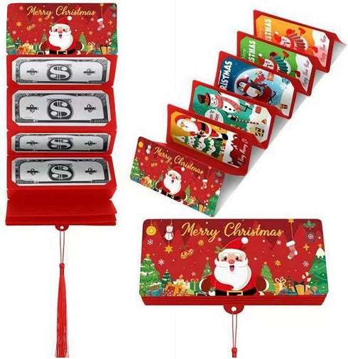 QHUDLV Christmas Surprise Money Holder - Christmas Money or Gift Card Holder,10 Slots