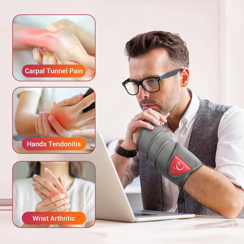 Comfytemp Hand Heating Pad for Carpal Tunnel Relief, USB Wearable Wrist Heating Pad for Achilles Tendonitis Pain Relief