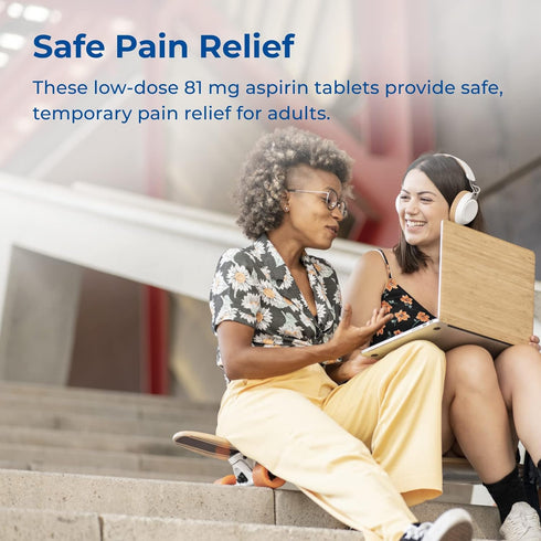 Rite Aid Aspirin Enteric Tablets - 81 mg Aspirin - 500 Count - Low-Dose for Headache Relief