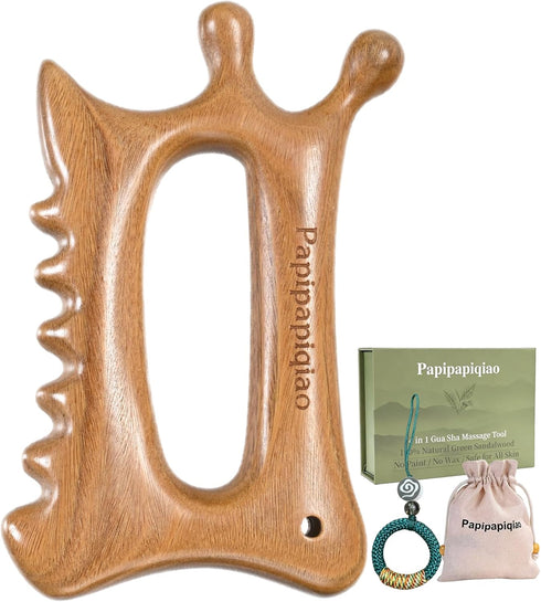 Wood Therapy Massage Tools Wooden Manual Guasha Tool, Handheld Body & Scalp