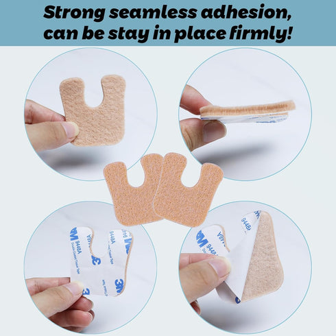 Suptizizkz 36 Pieces U Shaped Felt Pads Horseshoe Metatarsal Pads Callus Forefoot Foot Pads Pain Relief Foot Cushion