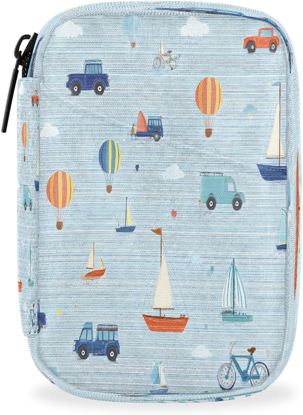 Skerhhux Beautiful Cartoon Car Pill Case Travel Pill Organizer Weekly 7 Day Portable