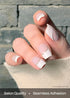 ohora Semi Cured Gel Nail Strips (N Sylph) - White French, Works with Any UV/LED Lamps, Salon-Quality