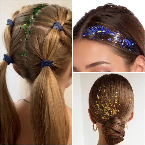 Teenitor Body Glitter Face Glitter Makeup, 12 Colors Face and Body Glitter Gel for Hair and Makeup