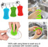 Qaeoity 6 Pack Silicone Sponge Dish Washing Kitchen Scrubber, Reusable Dish Washing Cleaning Sponges Double-Sided