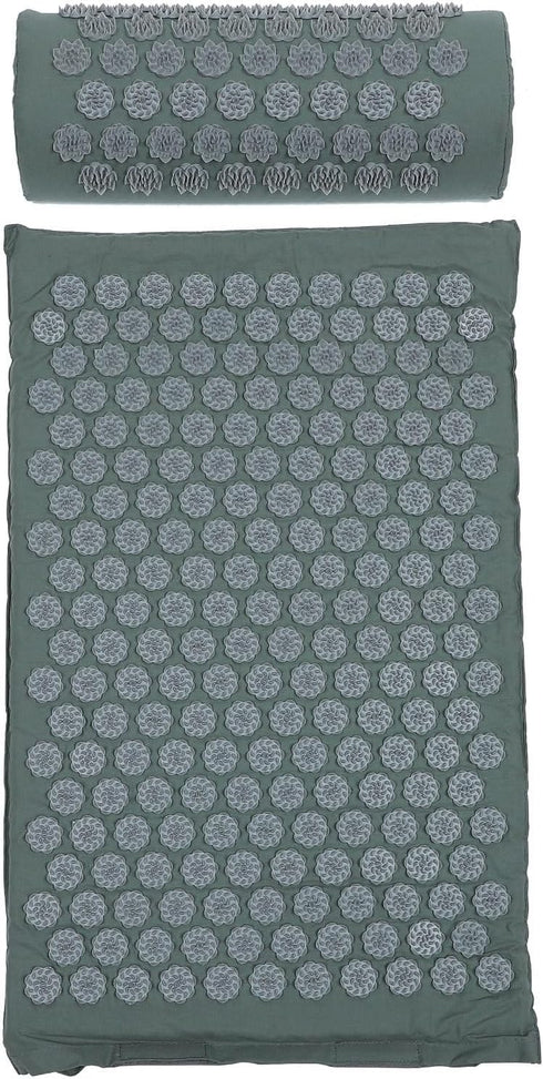 CLISPEED Shiatsu Massage Mat and Pillow Set 2pcs Acupressure Relief Cushions with