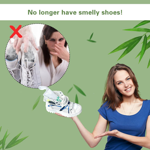 Charcoal Shoe Odor Deodorizer Inserts - Smell Eliminator for Sneakers, Boots, Gym Bag (6 Packs, 2.8OZ/Pack)