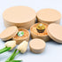 WANDIC 5 Pcs Kraft Paper Nested Boxes, Assorted Size Round Mini Gift Boxes with Lids for Wedding Birthday Jewelry
