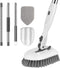 SetSail Floor Scrub Brush, 3-in-1 Tile Tub Floor Scrubber with 52-inch Adjustable