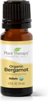 Plant Therapy Organic Bergamot Essential Oil, 10 mL (1/3 oz), 100% Pure, Undiluted, Therapeutic Grade