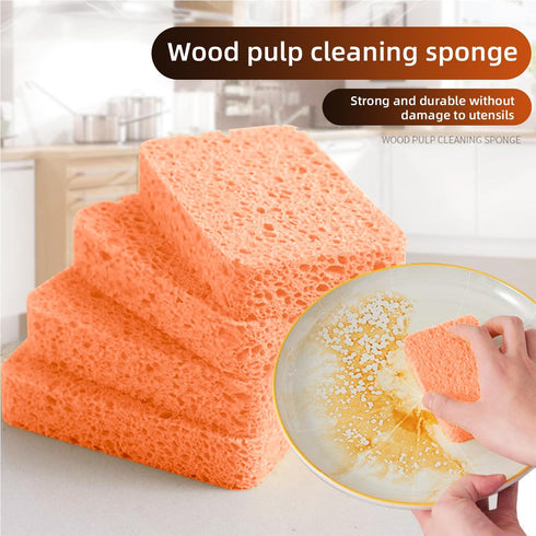 12-Pack Non-Scratch Scrub Sponges for Dishes, Cleaning Sponges for Kitchen Home and More (Orange)