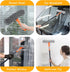 Window Cleaner Tool for Home, 59.5'' Squeegee Kit for Glass, Car Windshield, Mirror, Shower Door Cleaning