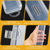 Travel Cosmetic Brush Holder, 2 PCS Portable Cutlery Case with Lid, Clear Plastic Storage for Makeup Brush
