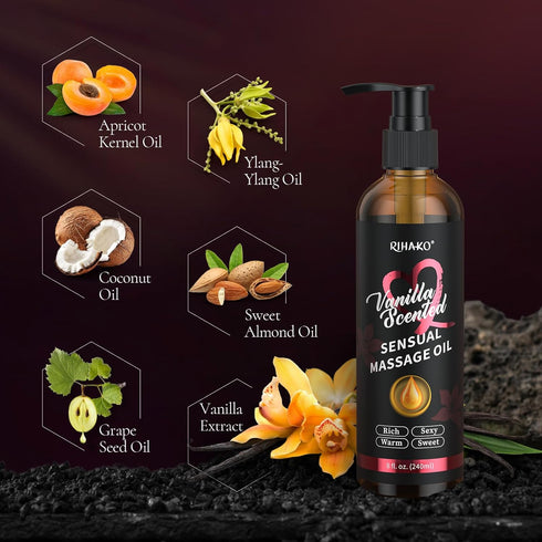 Valentines Day Date Night Sensual Body Massage Oil Vanilla Sensual Massage Oil for Couples - Couples Sweet and Sensual