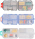 YEEHO 10 Pill Case - Portable Supplements Tablet Container Box with Compartments - Medicine Capsule Vitamin Foldable