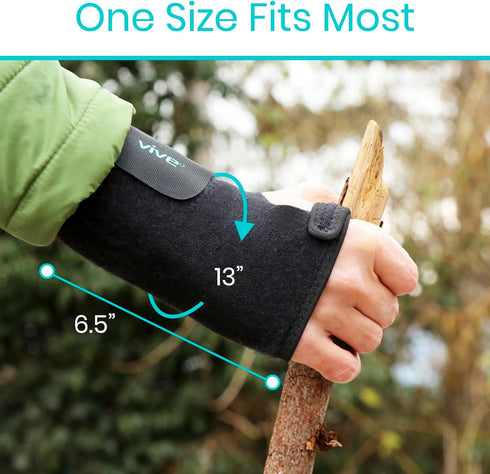 Vive Wrist Brace - Carpal Tunnel Compression Support Wrap for Men, Women, Sports Injuries - Removable Splint, Universal