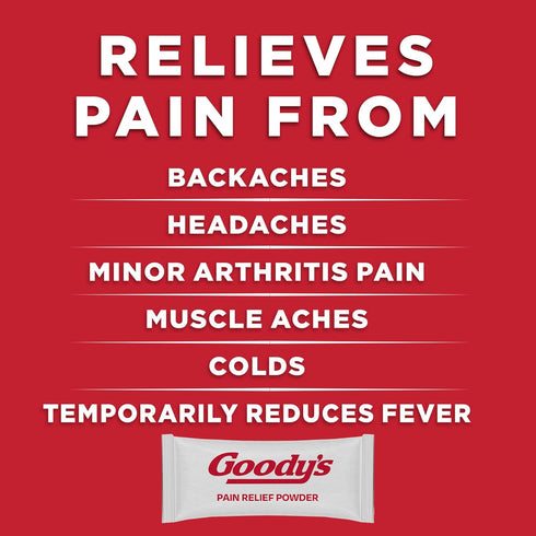 Goody's Back and Body Pain Relief Powder, 12 Pack of 6 Individual Dissolve Packs