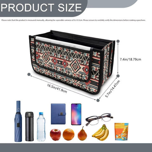 Hechitok Tribal Stripe Walker Bag, Handy Rollator Basket Water Cup Holder, Walker Accessories Storage Bag for Folding