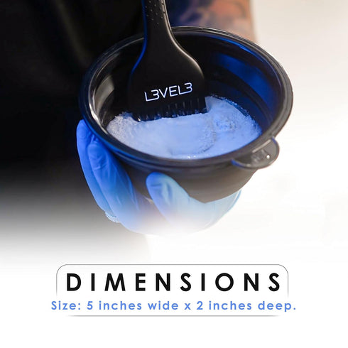Level 3 Collapsible Tint Bowl, Compact Size for Easy Use, Resistant to Bleach and Chemicals, Mixing and Dying