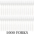 Plasticpro Medium Weight Disposable Cutlery, Plastic Forks (White, 1000 Forks)